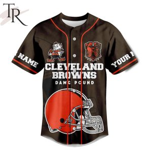 Custom Name Cleveland Browns Dawg Pound Offically The World’s Coolest Cleveland Browns Fan Baseball Jersey
