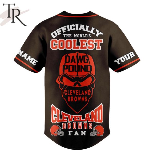 Custom Name Cleveland Browns Dawg Pound Offically The World’s Coolest Cleveland Browns Fan Baseball Jersey