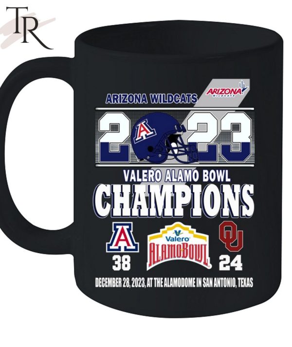 2023 Valero Alamo Bowl Champions Arizona Wildcats 38 – 24 Oklahoma Sooners December 28, 2023 At The Alamodome In San Antonio, Texas T-Shirt
