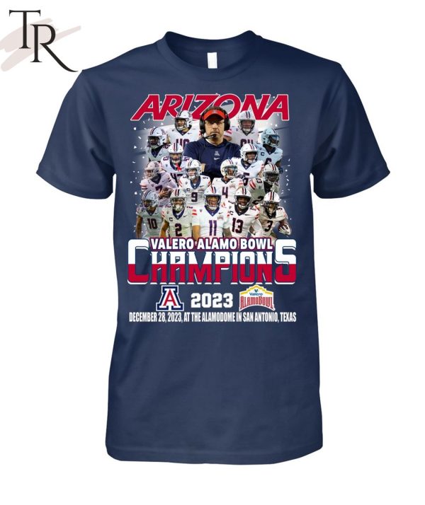 Arizona Wildcats Valero Alamo Bowl Champions At The Alamodome In San Antonio, Texas T-Shirt