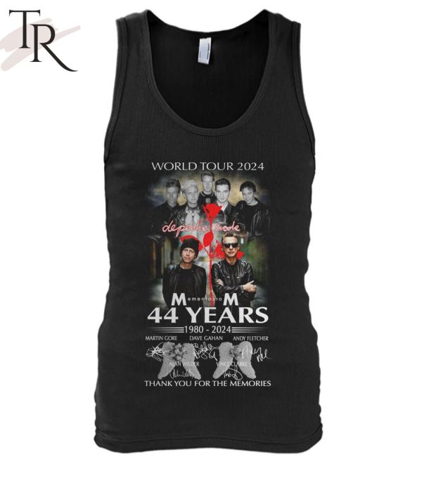 World Tour 2024 Depeche Mode Memento Mori 44 Years 1980 – 2024 Thank You For The Memories T-Shirt