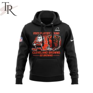 2023 Playoff Round Cleveland Browns Go Browns Hoodie, Longpants, Cap – Black