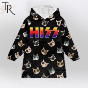 Hiss Funny Cats Kittens Blanket Hoodie