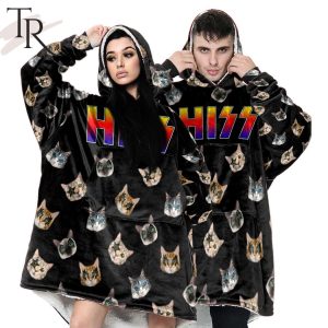 Hiss Funny Cats Kittens Blanket Hoodie