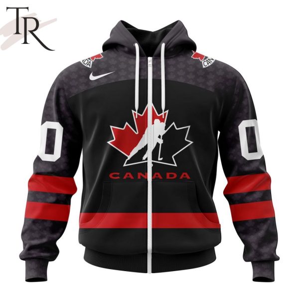 Hockey Canada Personalized Black Kits Hoodie