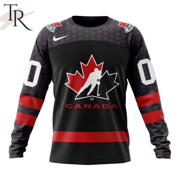 Hockey Canada Personalized Black Kits Hoodie