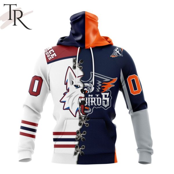 OHL Flint Firebirds Mix NAHL Fairbanks Ice Dogs Personalized Kits Hoodie