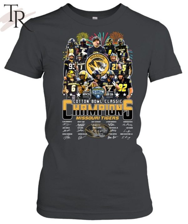 2023 Cotton Bowl Classic Champions Missouri Tigers Signature T-Shirt