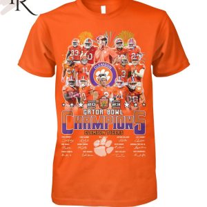 2023 Gator Bowl Champions Clemson Tigers Signature T-Shirt