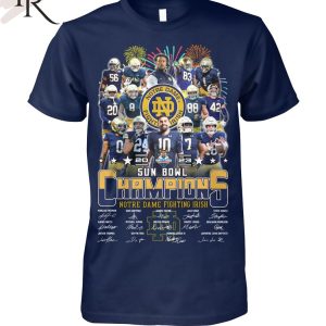 2023 Sun Bowl Champions Notre Dame Fighting Irish Signature T-Shirt