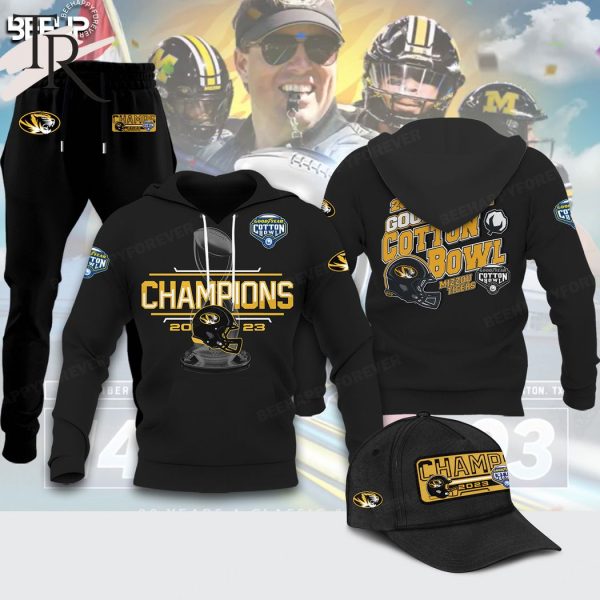 2023 Goodyear Cotton Bowl Champions Mizzou Tigers Hoodie, Longpants, Cap – Black