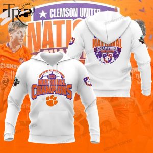 NCAA Division I Men’s Soccer National Champions 2023 Clemson Tigers Hoodie, Longpants, Cap – White