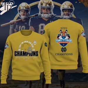 Tony The Tigers Sun Bowl 2023 Champions Notre Dame Fighting Irish Hoodie – Yellow