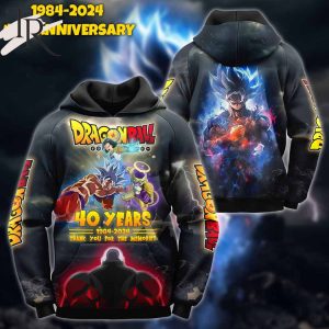Dragon Ball 40th Anniversary 1984 – 2024 Thank You For The Memories 3D Unisex Hoodie