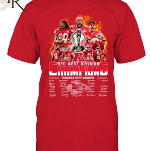 2023 AFC West Division Champions Kansas City Chiefs Signature T-Shirt