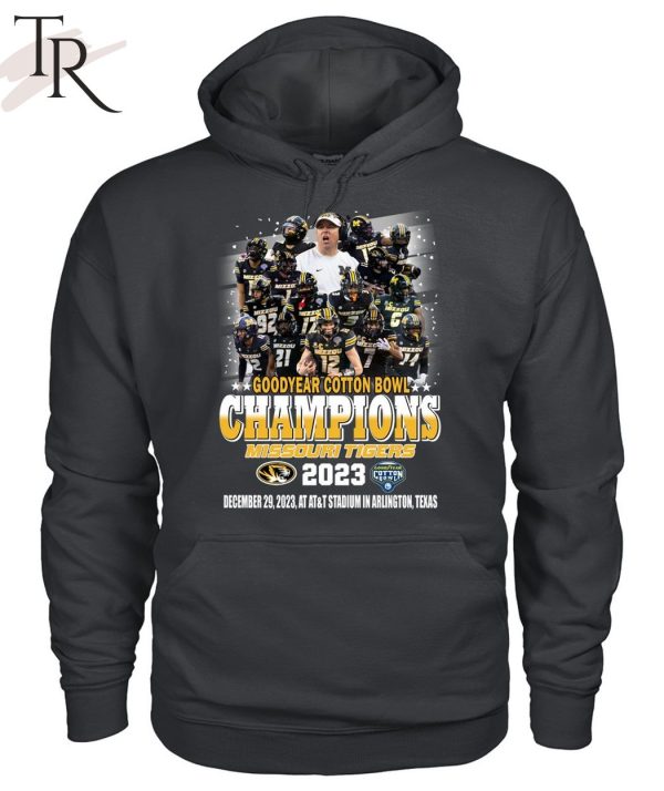 Goodyear Cotton Bowl Champions 2023 Missouri Tigers December 29, 2023 At AT&T Stadium In Arlington, Texas T-Shirt