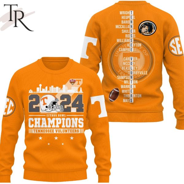 2024 Citrus Bowl Champions Tennessee Volunteers 3D Shirt, Hoodie – Yellow