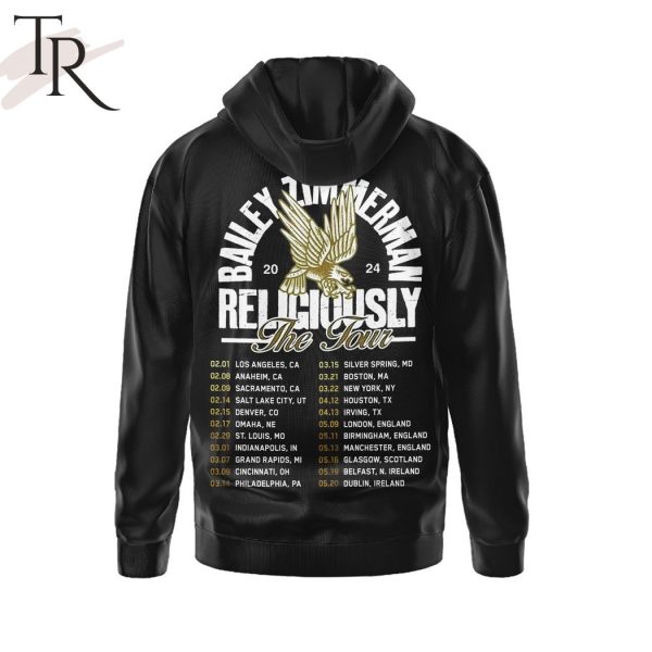 Bailey Zimmerman Religiously The Tour 2024 Hoodie