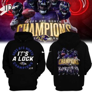 It’s A Lock Baltimaore Ravens 2023 AFC North Champions Hoodie, Longpants, Cap