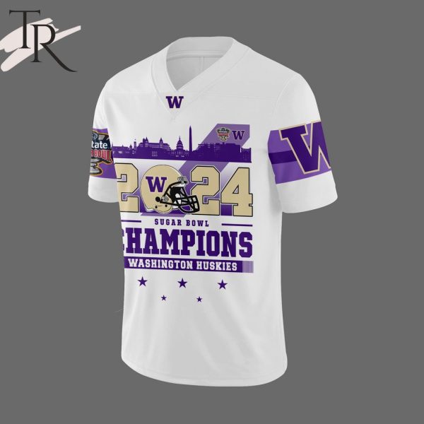 2024 Sugar Bowl Champions Washington Huskies Football Jersey – White