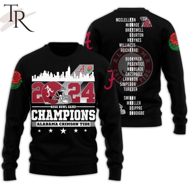2024 Rose Bowl Game Champions Alabama Crimson Tide 3D Shirt, Hoodie – Black