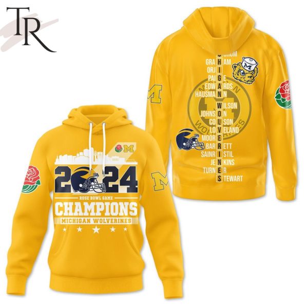2024 Rose Bowl Game Champions Michigan Wolverines 3D Shirt, Hoodie – Yellow