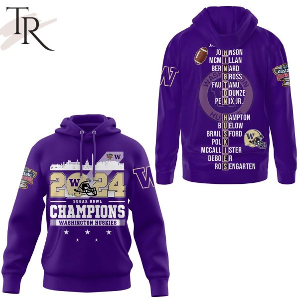 2024 Sugar Bowl Champions Washington Huskies 3D Shirt, Hoodie