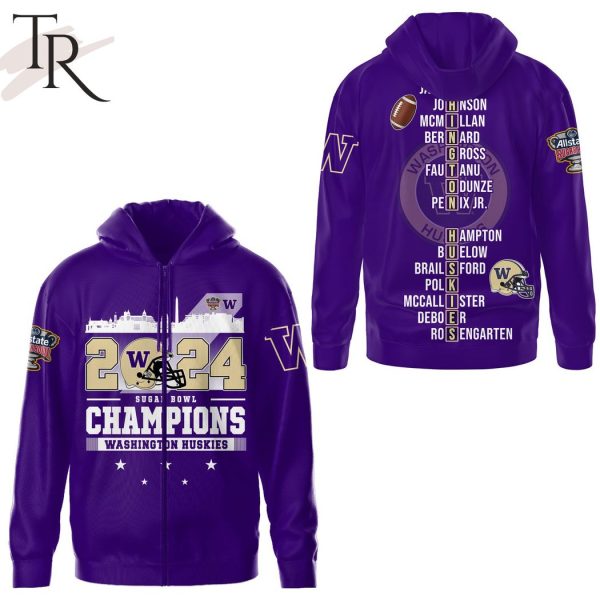 2024 Sugar Bowl Champions Washington Huskies 3D Shirt, Hoodie