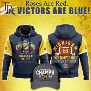2024 Rose Bowl Game Champions Michigan Football Hoodie, Longpants, Cap  – Limited Edition