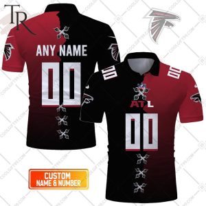 Personalized NFL Atlanta Falcons Mix Jersey Style Polo Shirt