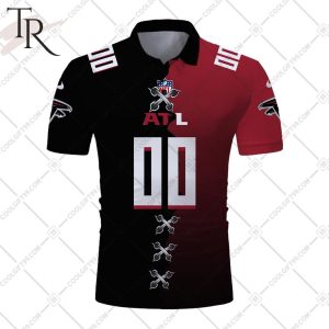 Personalized NFL Atlanta Falcons Mix Jersey Style Polo Shirt