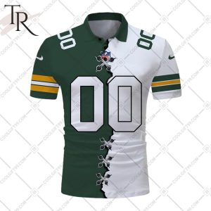 Personalized NFL Green Bay Packers Mix Jersey Style Polo Shirt