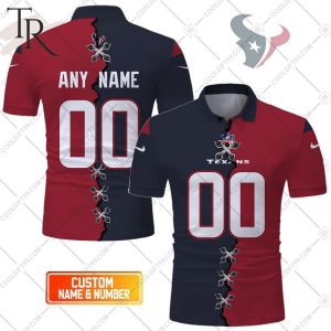 Personalized NFL Houston Texans Mix Jersey Style Polo Shirt