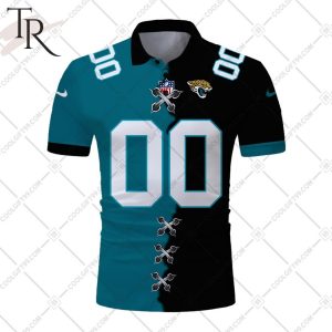 Personalized NFL Jacksonville Jaguars Mix Jersey Style Polo Shirt