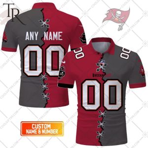 Personalized NFL Tampa Bay Buccaneers Mix Jersey Style Polo Shirt