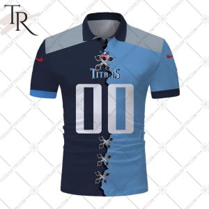 Personalized NFL Tennessee Titans Mix Jersey Style Polo Shirt