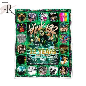 Blink-182 32 Years 1992 – 2024 Thank You For The Memoried Fleece Blanket