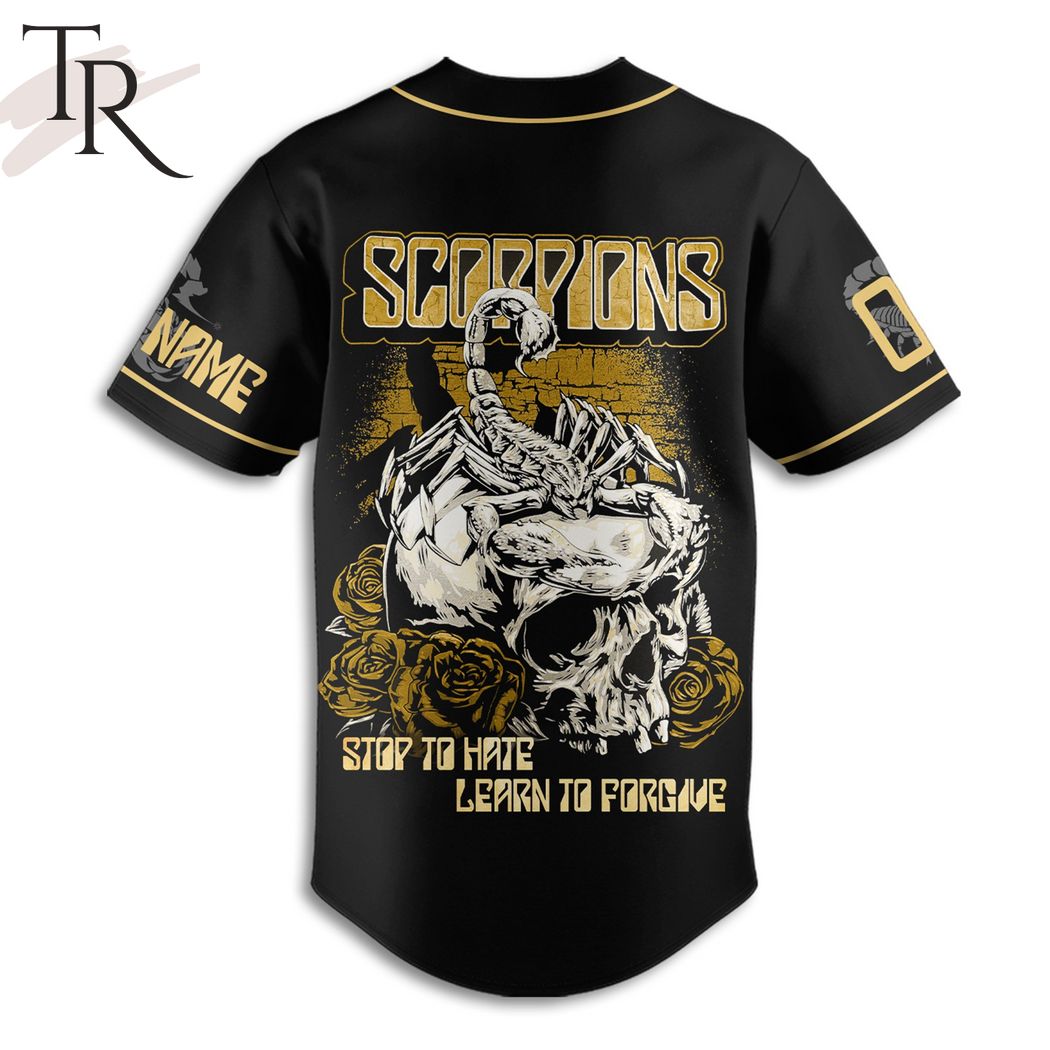 Personalized Scorpions Return To Forever Stop To Hate Learn To Forgive Baseball Jersey - Image 3