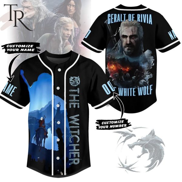 Personalized The Witcher Geralt Of Rivia The White Wolf Baseball Jersey