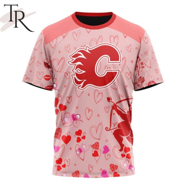 Personalized NHL Calgary Flames Special Design For Valentines Day Hoodie