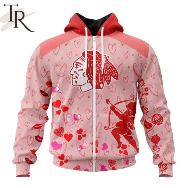 Personalized NHL Chicago Blackhawks Special Design For Valentines Day Hoodie