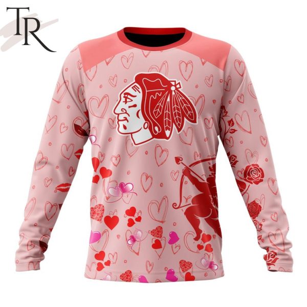 Personalized NHL Chicago Blackhawks Special Design For Valentines Day Hoodie