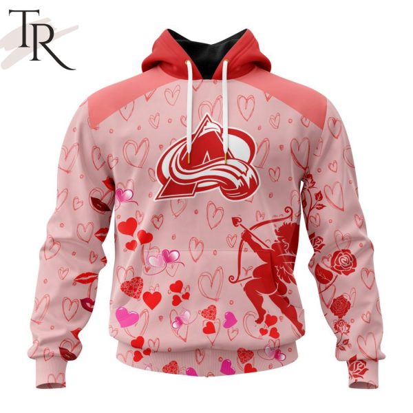 Personalized NHL Colorado Avalanche Special Design For Valentines Day Hoodie