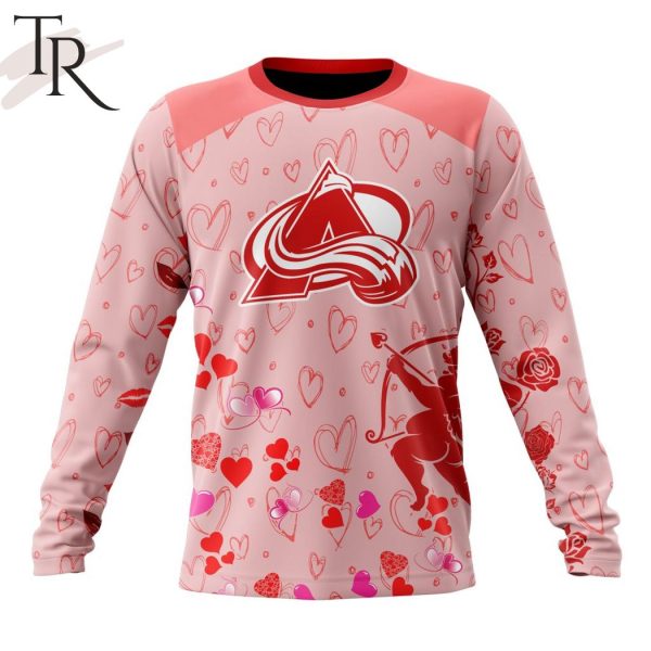 Personalized NHL Colorado Avalanche Special Design For Valentines Day Hoodie