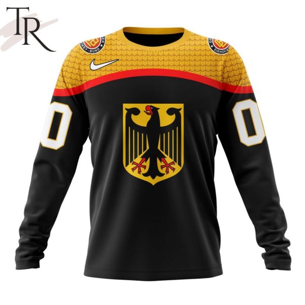 Germany National Ice Hockey Team Personalized Away Kits Hoodie