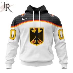 Germany National Ice Hockey Team Personalized Home Kits Hoodie