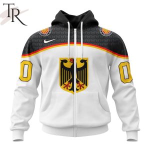 Germany National Ice Hockey Team Personalized Home Kits Hoodie