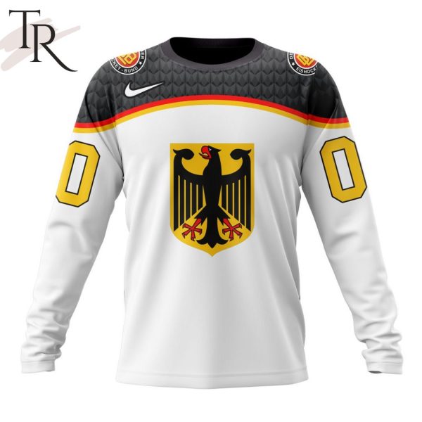 Germany National Ice Hockey Team Personalized Home Kits Hoodie