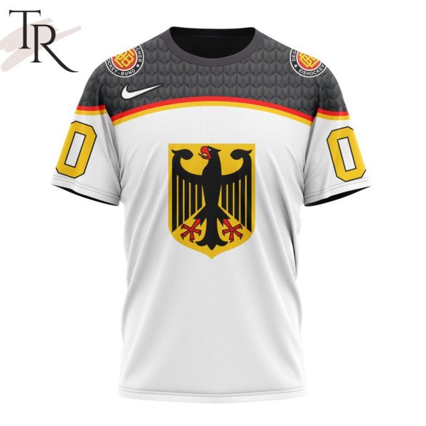 Germany National Ice Hockey Team Personalized Home Kits Hoodie