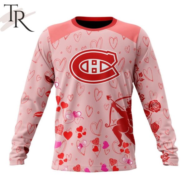 Personalized NHL Montreal Canadiens Special Design For Valentines Day Hoodie